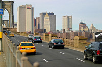 brooklyn bridge with cars