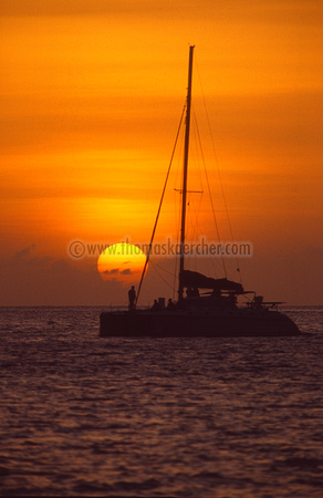 St Lucia Catamaran Sunset
